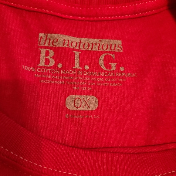 (163) Notorious B.I.G. Women's Crewneck Short Sleeve T-Shirt,  Size: OX - Picture 10 of 15